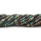 3mm Azurite faceted rondelle beads 13 inch 145 pieces - Beadsofcambay.com