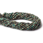3mm Azurite faceted rondelle beads 13 inch 145 pieces - Beadsofcambay.com