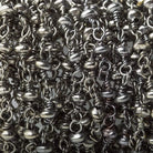 3mm Black Gold plated rondelle Black Gold plated Hand Wrapped Chain - Beadsofcambay.com