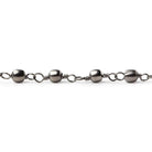 3mm Black Gold plated Round Black Gold plated Hand Wrapped Chain - Beadsofcambay.com