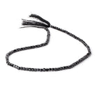 3mm Black Spinel Micro Faceted Cube Beads 12.5 inch 106 pieces view 2