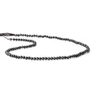 3mm Black Spinel micro faceted round beads 13 inch 110 beads - Beadsofcambay.com