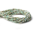 3mm Blue Peruvian Opal micro faceted rondelle beads 16 inch 175 pieces AA - Beadsofcambay.com