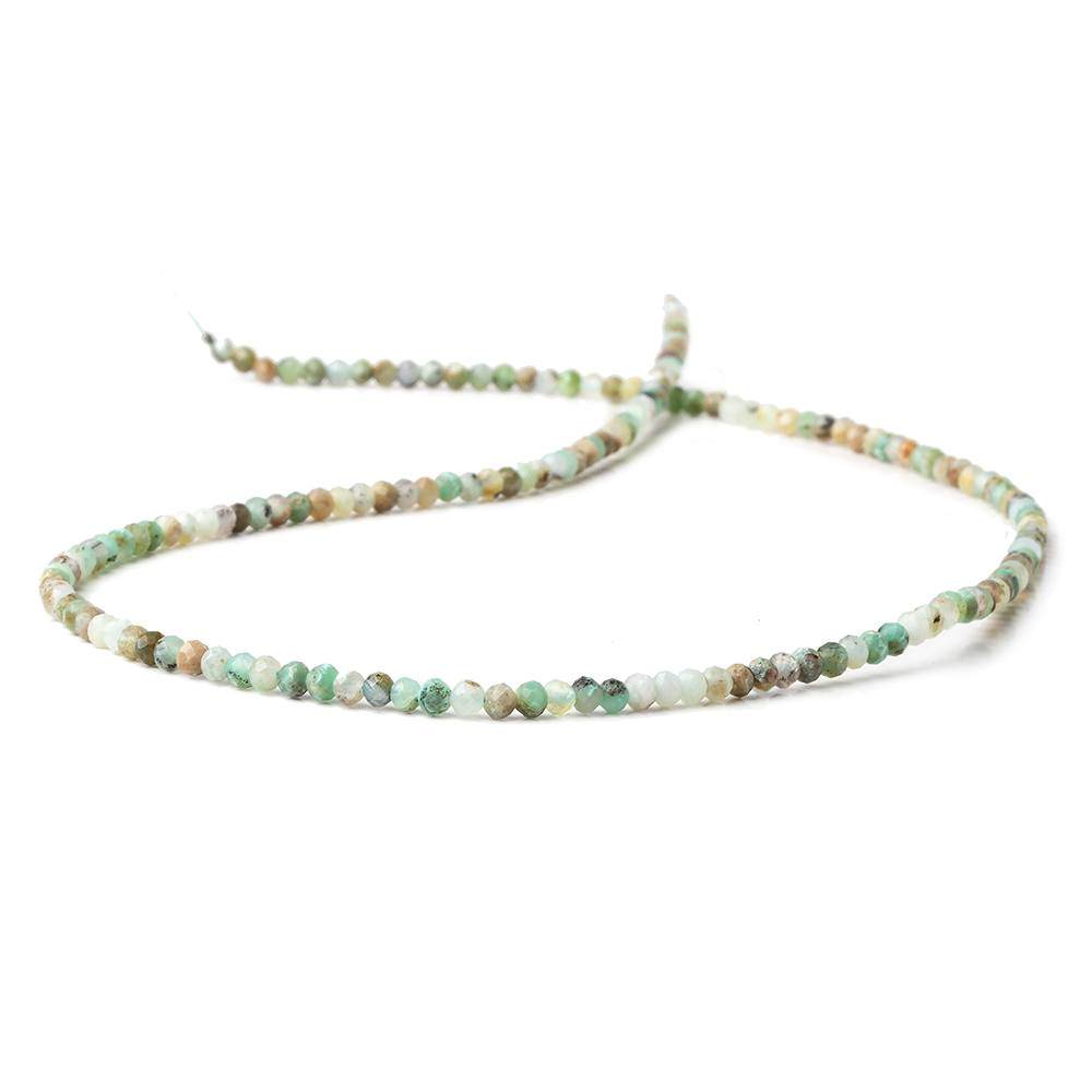 3mm Blue Peruvian Opal micro faceted rondelle beads 16 inch 175 pieces AA - Beadsofcambay.com