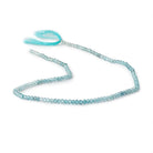 3mm Blue Zircon Micro Faceted Rondelle Beads 13 inch 130 pieces AA - Beadsofcambay.com