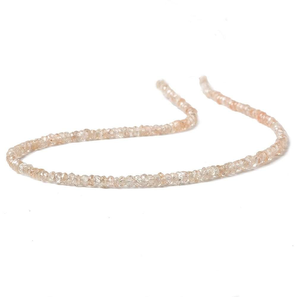 3mm Champagne Zircon faceted rondelle beads 13 inch 200 piece - Beadsofcambay.com