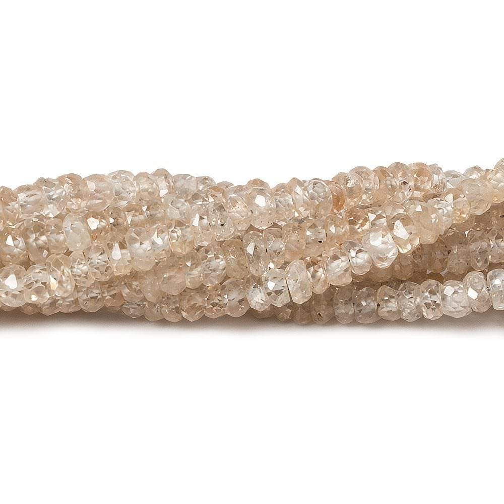 3mm Champagne Zircon faceted rondelle beads 13 inch 200 piece - Beadsofcambay.com