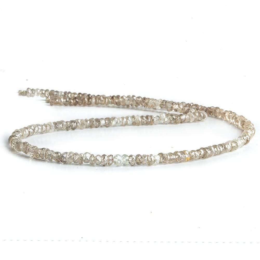 3mm Champagne Zircon Faceted Rondelle Beads 13.5 inch 200 beads - Beadsofcambay.com