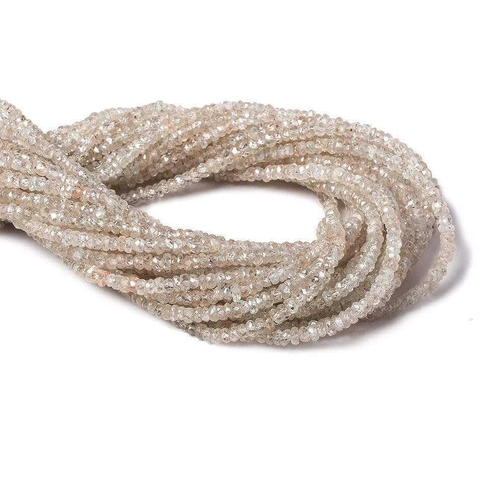 3mm Champagne Zircon Faceted Rondelle Beads 13.5 inch 200 pieces - Beadsofcambay.com