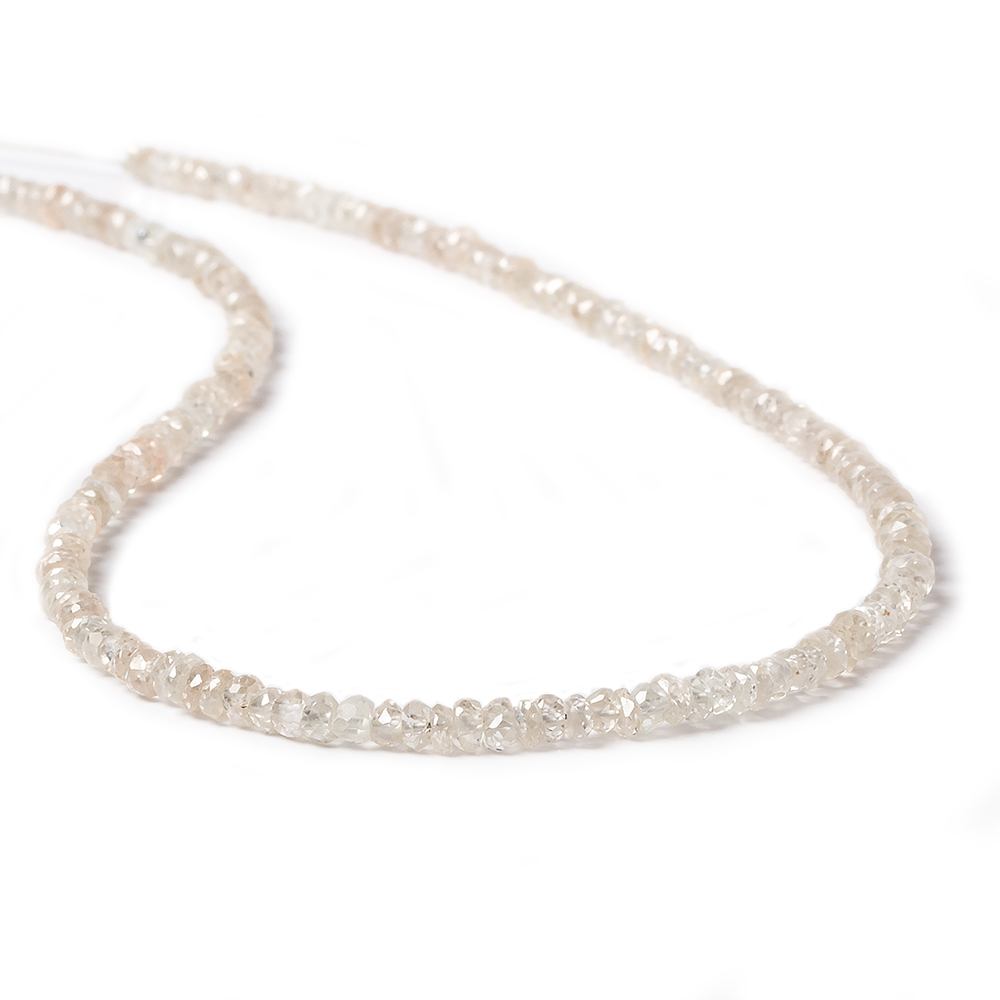 3mm Champagne Zircon Faceted Rondelle Beads 13.5 inch 200 pieces - Beadsofcambay.com
