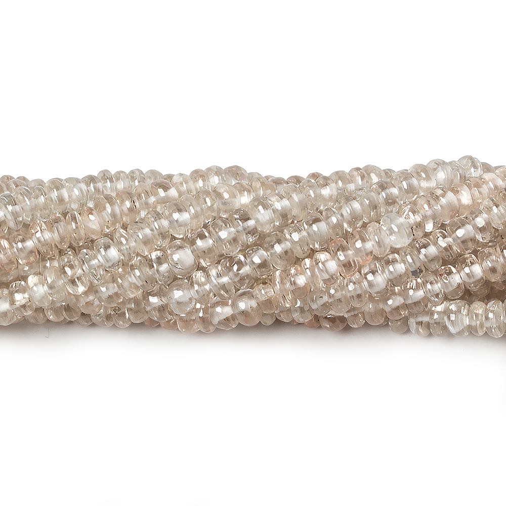 3mm Champagne Zircon Plain Rondelle 14 inch 182 pieces - Beadsofcambay.com