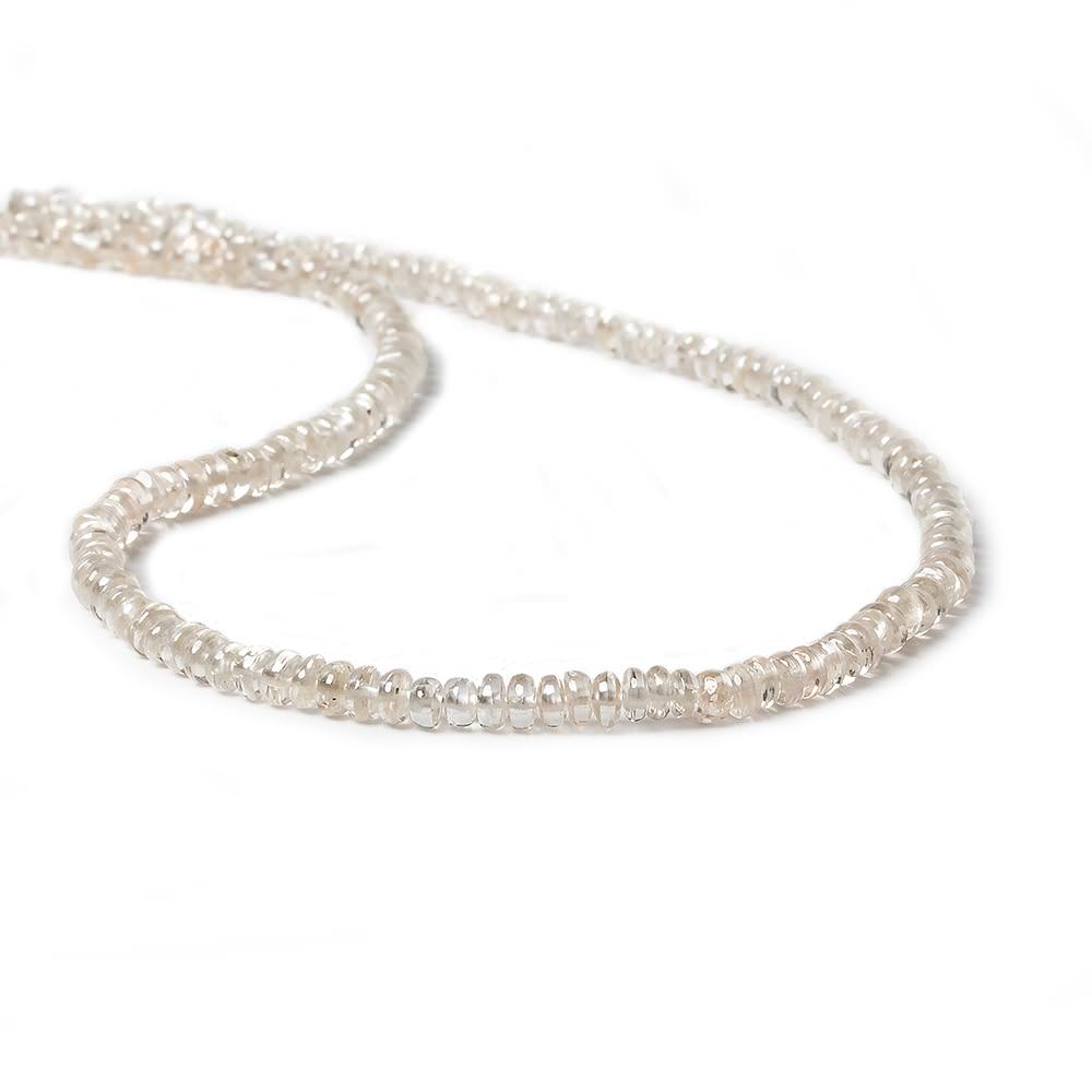 3mm Champagne Zircon Plain Rondelle 14 inch 182 pieces - Beadsofcambay.com