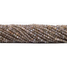 3mm Chocolate & Mink Grey moonstone microfaceted beads 13 inch 120 pcs - Beadsofcambay.com