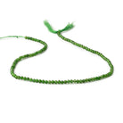 3mm Chrome Diopside Micro Faceted Round Beads 12.5 inch 120 pieces - Beadsofcambay.com