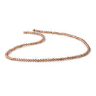 3mm Cognac Zircon Micro Faceted Round Beads 12.5 inch 136 pieces AAA - Beadsofcambay.com