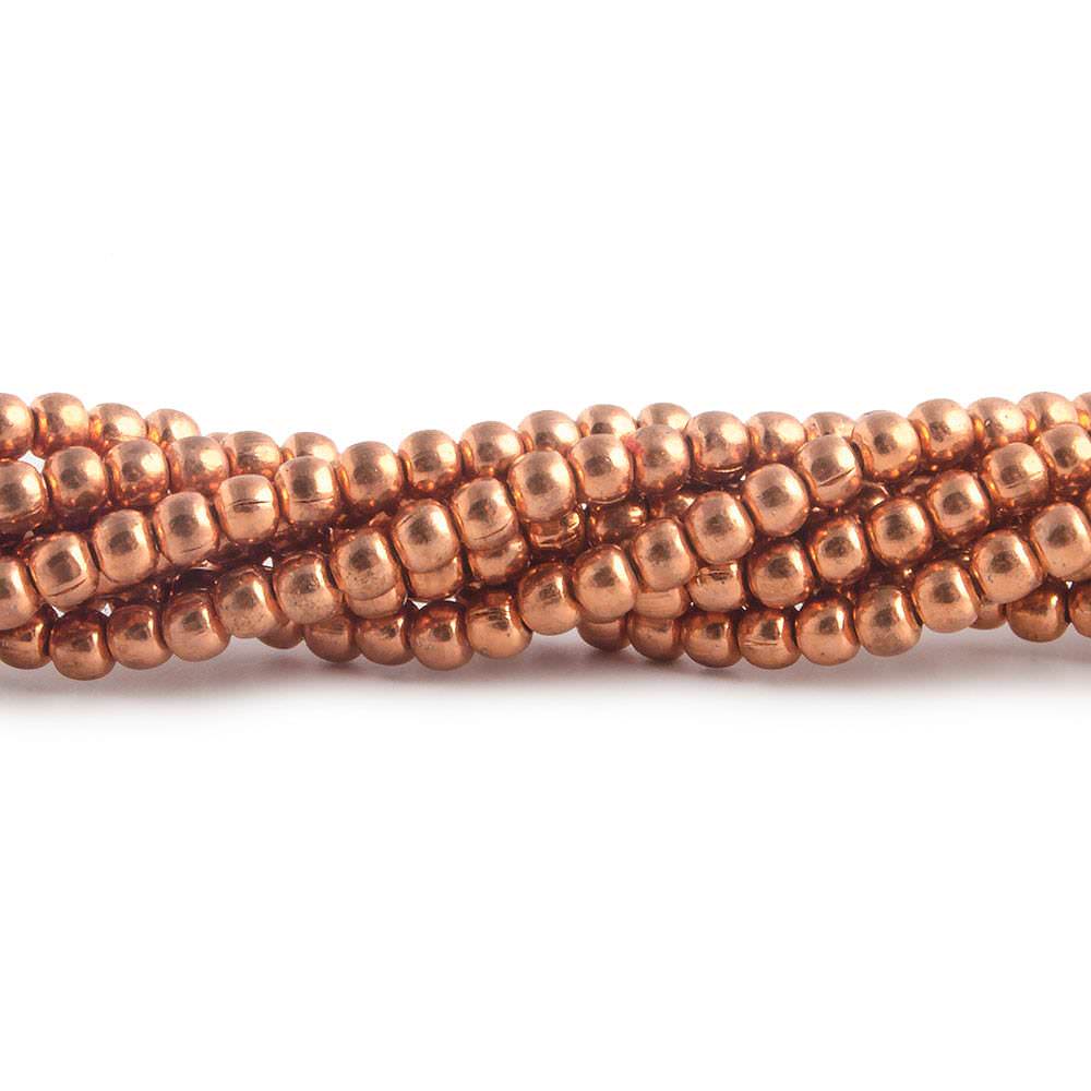 3mm Copper Round 8 inch 81 pcs - Beadsofcambay.com