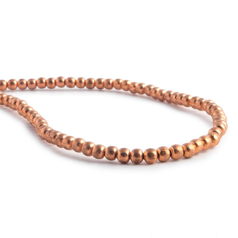 3mm Copper Round 8 inch 81 pcs - Beadsofcambay.com