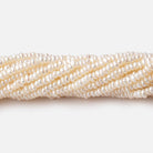 3mm Cream Center Drill Button Freshwater Pearls 15 inch 275 pieces - Beadsofcambay.com