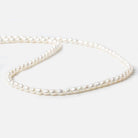 3mm Cream Straight Drilled Oval Freshwater Pearls 16 inch 117 pieces - Beadsofcambay.com