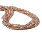 3mm Dark Rose' Zircon Faceted Rondelle Beads 14 inch 175 pieces - Beadsofcambay.com