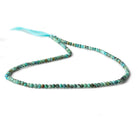 3mm Earthy Turquoise micro faceted rondelle beads 13 inch 145 pieces AA - Beadsofcambay.com