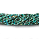 3mm Earthy Turquoise micro faceted rondelle beads 13 inch 145 pieces AA - Beadsofcambay.com