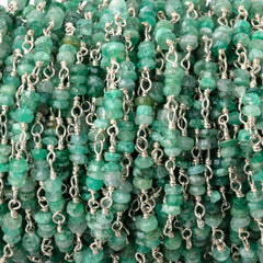 Gemstone Beads with .925 Silver Chain