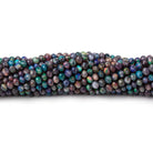 3mm Ethiopian Black Opal Micro Faceted Rondelle Beads 12.25 inch 130 pieces AA - Beadsofcambay.com