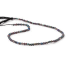 3mm Ethiopian Black Opal Micro Faceted Rondelle Beads 12.25 inch 130 pieces AA - Beadsofcambay.com