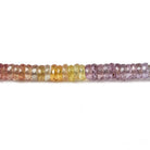 3mm Fancy Sapphire micro-faceted rondelle beads 16 inch 328 pcs AAA Grade - Beadsofcambay.com