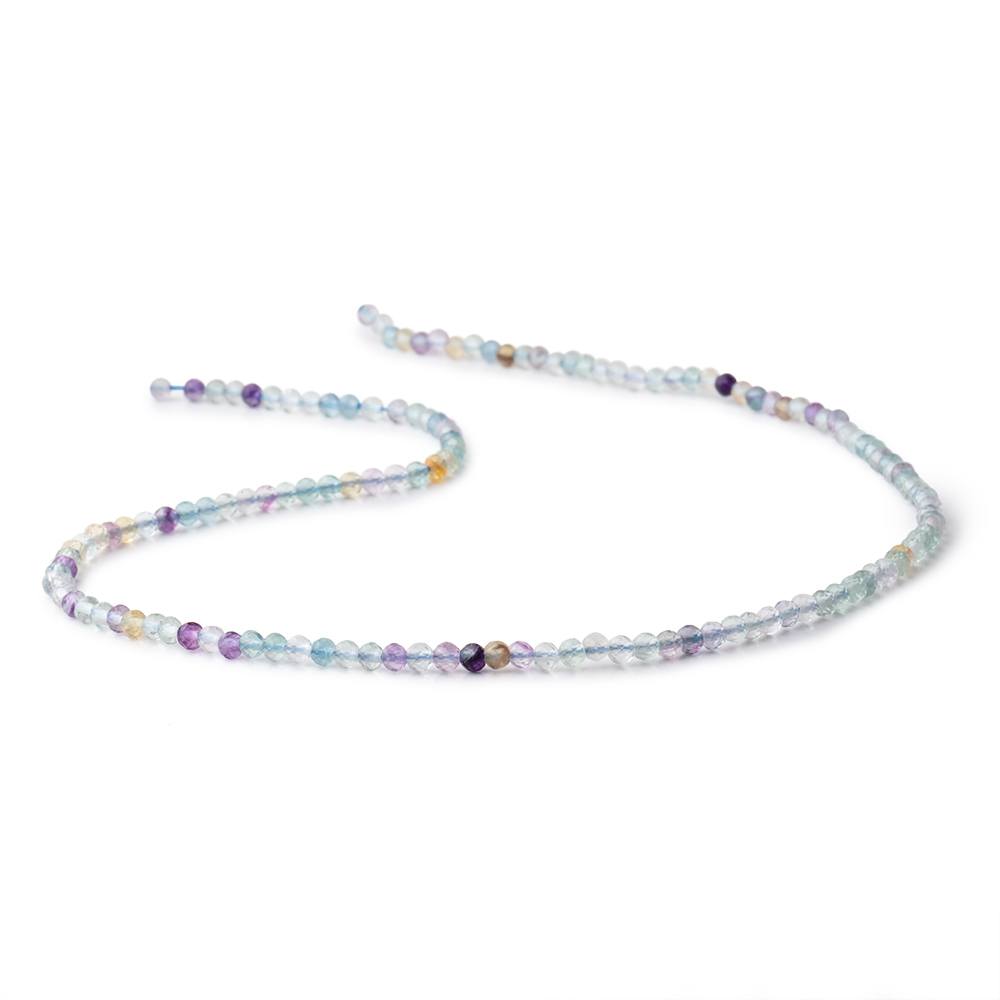 3mm Fluorite Micro Faceted Round Beads 15 inch 142 pieces - Beadsofcambay.com
