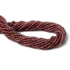 3mm Garnet faceted rondelle beads 14.5 inch 154 beads - Beadsofcambay.com