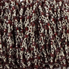 3mm Garnet faceted rondelle Silver plated Wire Wrapped Chain - Beadsofcambay.com