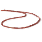 3mm Garnet micro faceted rondelle beads 18 inch 180 pieces AAA - Beadsofcambay.com