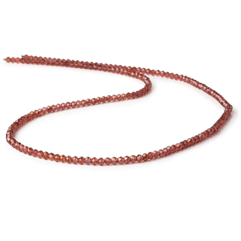 3mm Garnet micro faceted rondelle beads 18 inch 180 pieces AAA - Beadsofcambay.com