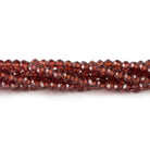 3mm Garnet micro faceted rondelle beads 18 inch 180 pieces AAA - Beadsofcambay.com