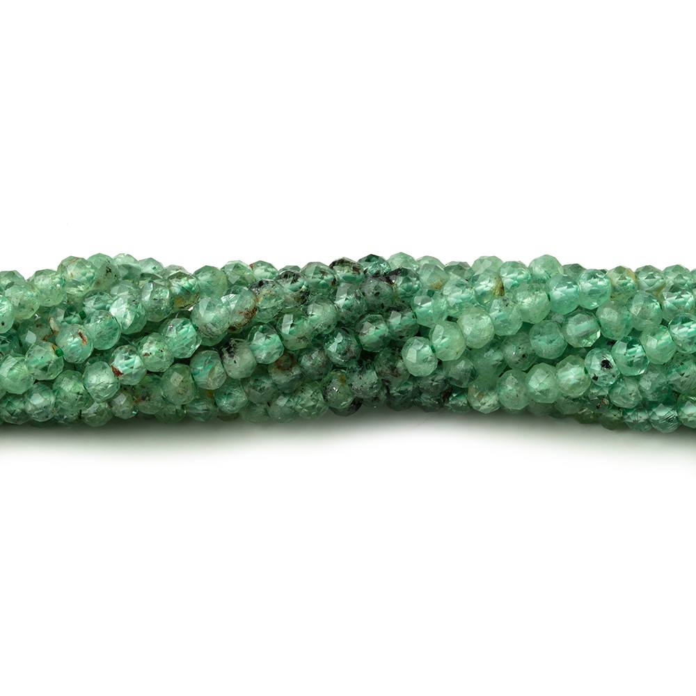 3mm Green Kyanite Micro Faceted Rondelle Beads 12.5 inch 138 pieces - Beadsofcambay.com