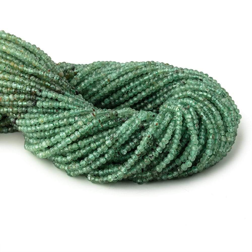 3mm Green Kyanite Micro Faceted Rondelle Beads 12.5 inch 138 pieces - Beadsofcambay.com