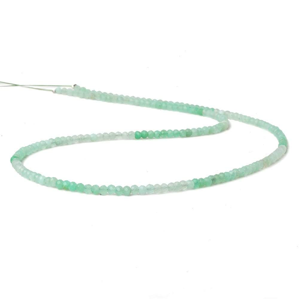 3mm Green Opal micro faceted rondelles 17 inch 190 beads AAA - Beadsofcambay.com