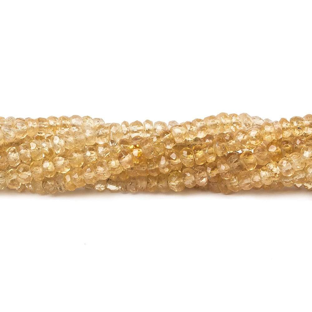 3mm Imperial Topaz Faceted Rondelle Beads 16.25 inch 200 beads - Beadsofcambay.com
