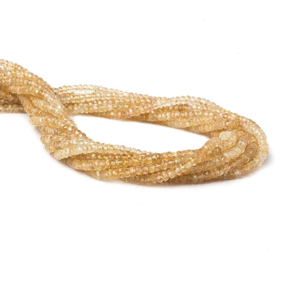 3mm Imperial Topaz Faceted Rondelle Beads 16.25 inch 200 beads - Beadsofcambay.com