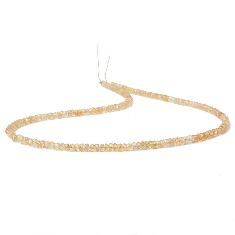 3mm Imperial Topaz Faceted Rondelle Beads 16.25 inch 200 beads - Beadsofcambay.com