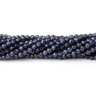 3mm Iolite Micro Faceted Round Beads 12.5 inch 110 pieces - Beadsofcambay.com
