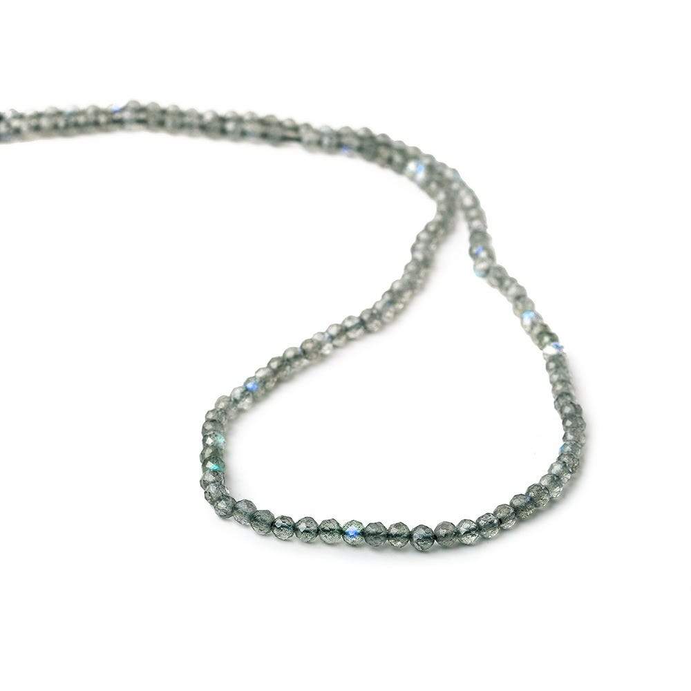 3mm Labradorite Micro Faceted Round Beads 13 inch 120 pieces - Beadsofcambay.com
