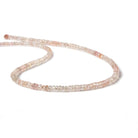 3mm Light Pink Sapphire Faceted Rondelle Beads 14 inch 180 pieces - Beadsofcambay.com