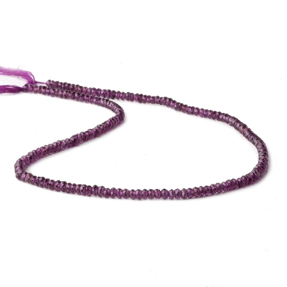 3mm Malaia Garnet faceted rondelle beads 13 inch 190 pieces AA Rare - Beadsofcambay.com