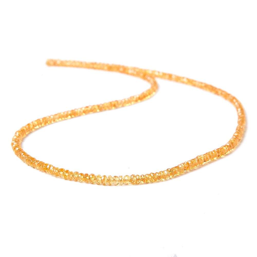 3mm Mandarin Garnet Beads Faceted Rondelle 16 inch 232 pieces - Beadsofcambay.com