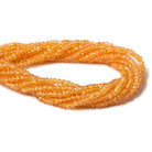 3mm Mandarin Garnet Faceted Rondelle 14 inch 220 pieces - Beadsofcambay.com