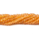 3mm Mandarin Garnet Faceted Rondelle 14 inch 220 pieces - Beadsofcambay.com