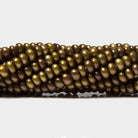 3mm Matte Olive Green Center Drilled Button Freshwater Pearls 15.5 in 220 pcs - Beadsofcambay.com